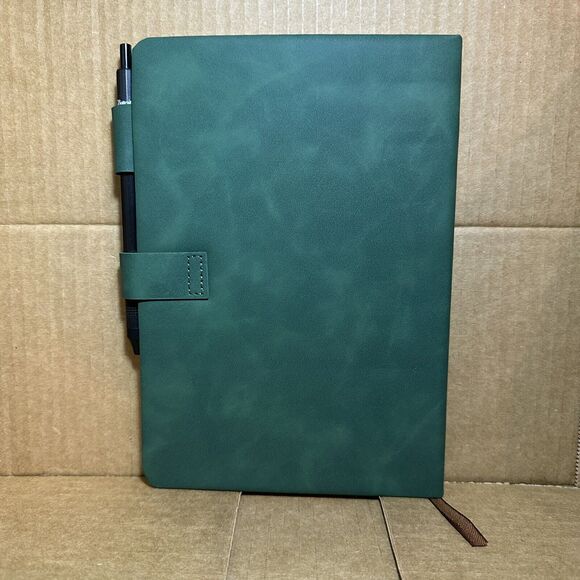 A5 Vintage Leatherbound Notebook W/Bookmark & MOKA Pen Included. (200 Pages) - Picture 2 of 4